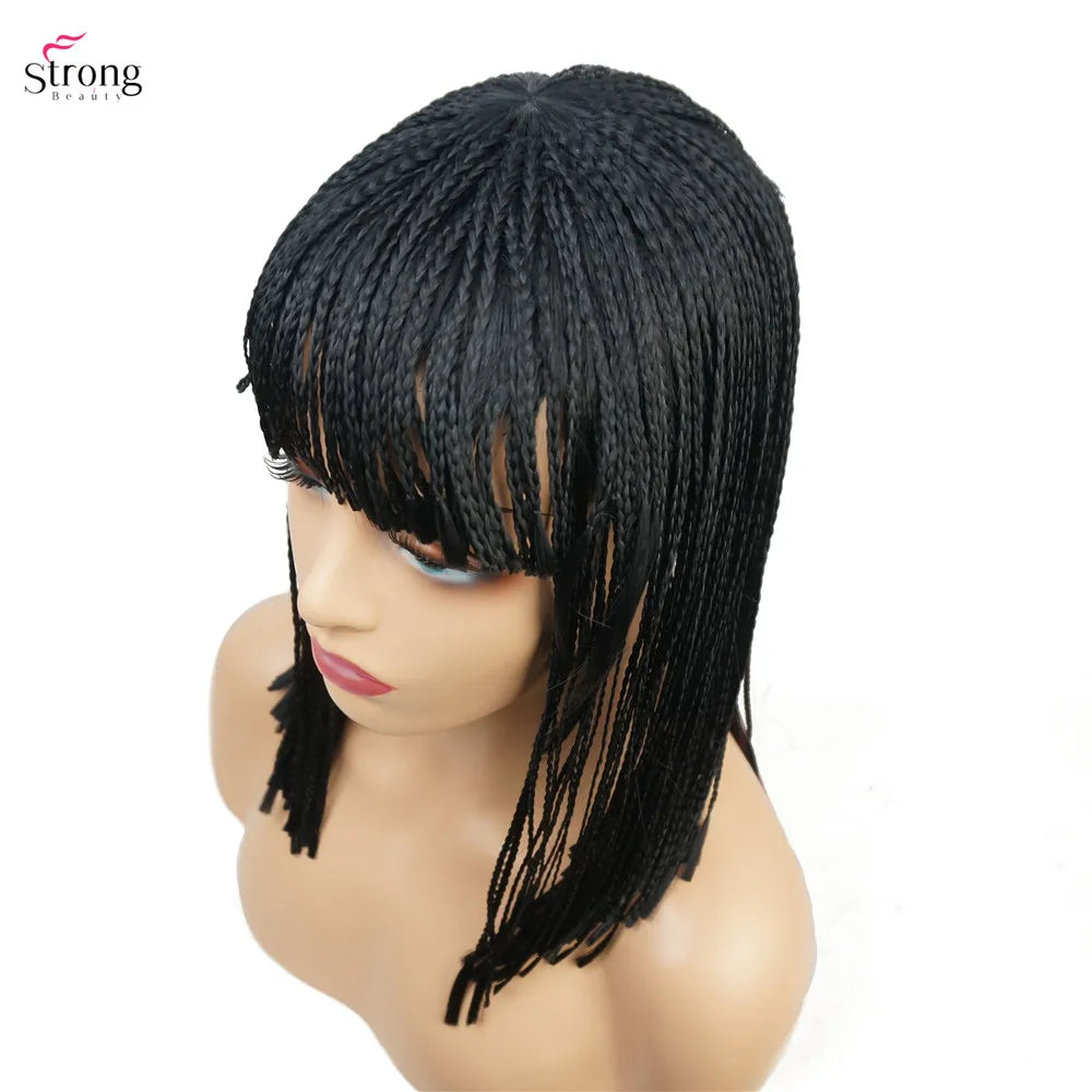 Women's Synthetic Wig Braided Box Braids Wigs for African American Women