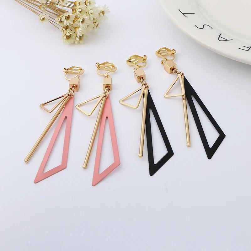 s Without Piercing Retro Female Tassel Long Women Ear Clips Jewelry