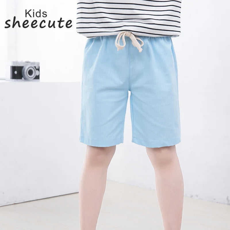 SheeCute  Girls Boys Candy Color Casual Cotton Beach Shorts 3-11y SC1104