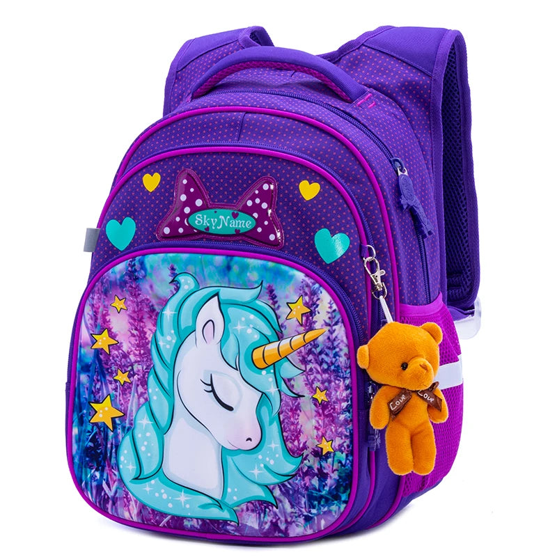 School Bag for Gilrs Cartoon Pattern Orthopedic Backpack Children School Bags