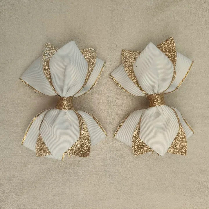 White Pearl Hair Bows With Hair Clips for Girls Hairpins Hair Accessories