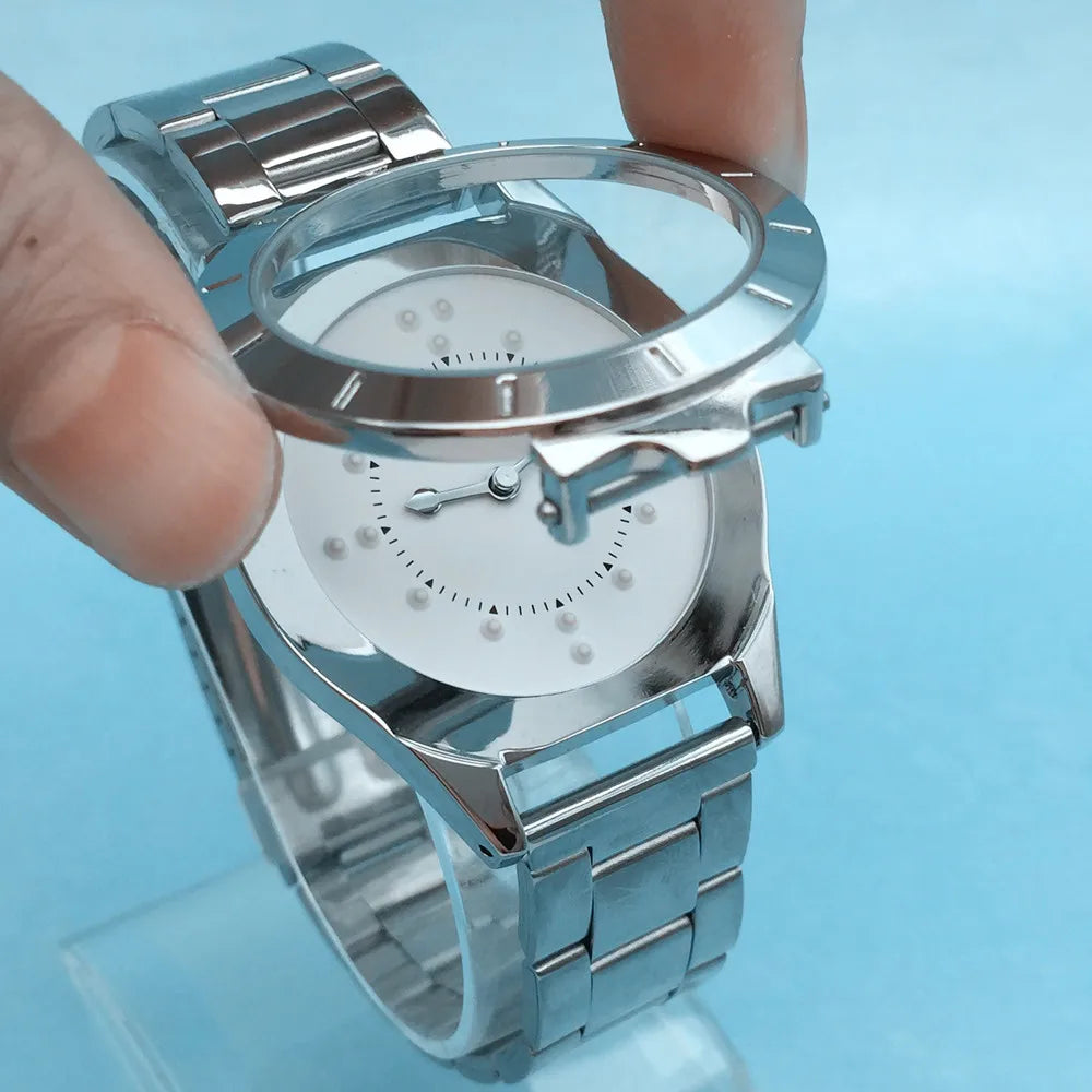 Stainless Steel Tactile Watch for Blind People or the Elderly Battery Operated