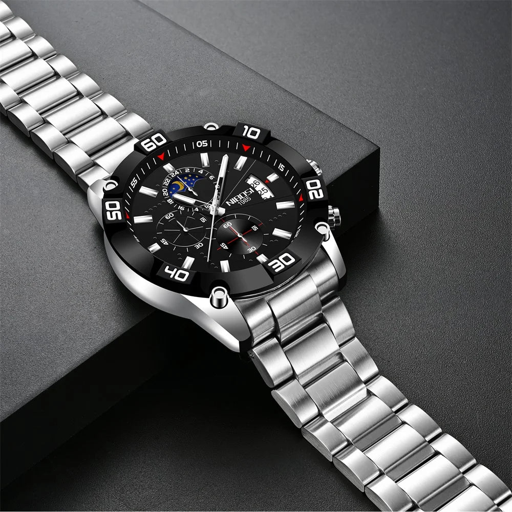 Sport Watches Luxury Quartz Stainless Steel Watch