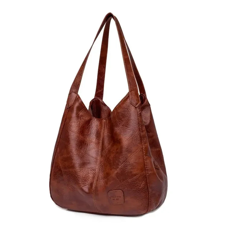 Vintage Leather Luxury Handbags Women Bagsy Tote Bags for Women