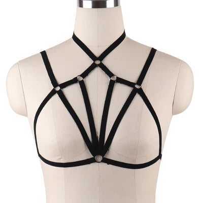 Women Body Harness Bra Fetish Chest Bondage Lingerie Erotic Cage Bra