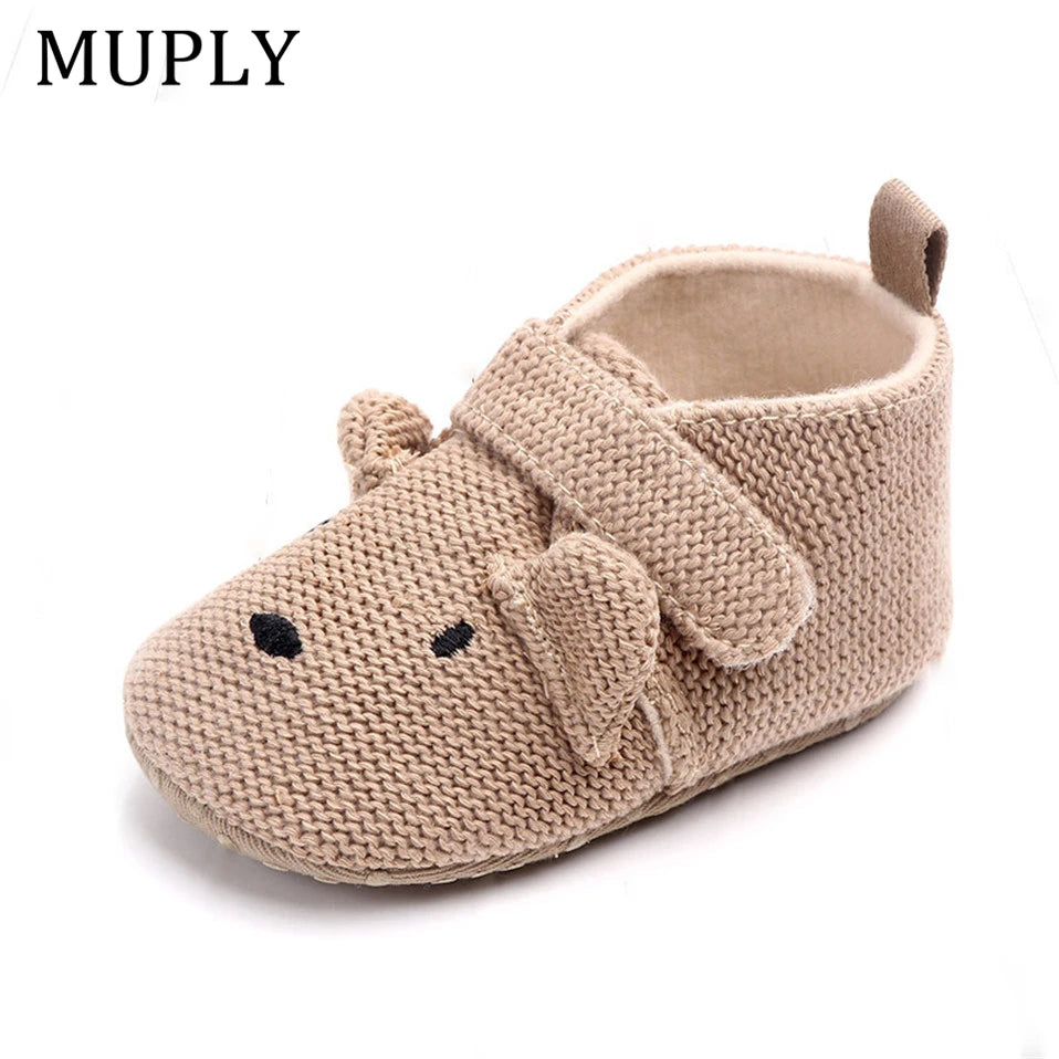 Toddler Newborn Baby Boys Girls Animal Crib Shoes Infant Cartoon Soft Sole Shoes