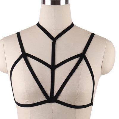 Women Body Harness Bra Fetish Chest Bondage Lingerie Erotic Cage Bra