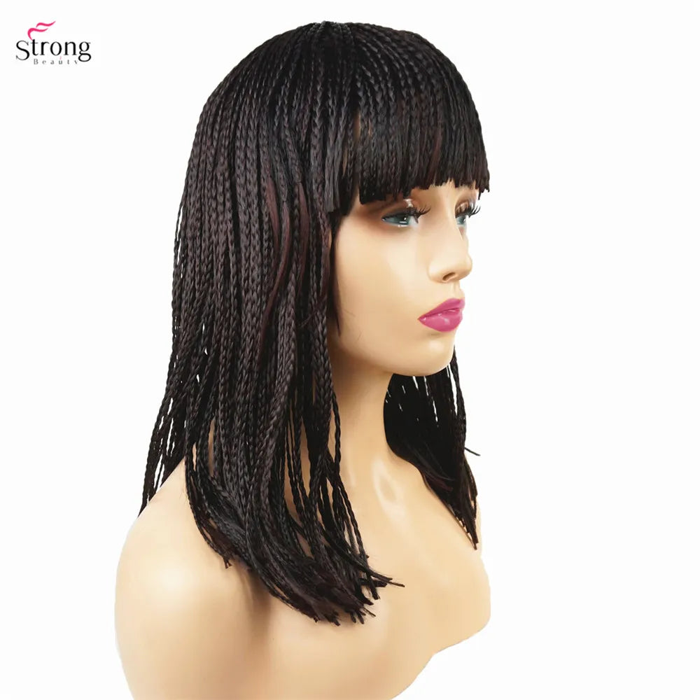 Women's Synthetic Wig Braided Box Braids Wigs for African American Women