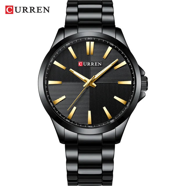 Sport Waterproof Quartz Watches Men Business Clock Stainless Steel Wristwatches