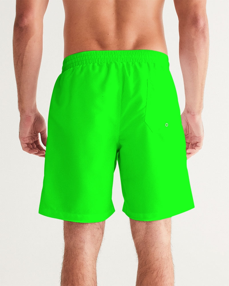 Neon Green 7" Classic Men Swim Trunk