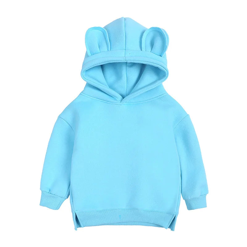 Toddler Baby Kids Boy Girl Hooded Cartoon Ear Hoodie Sweatshirt