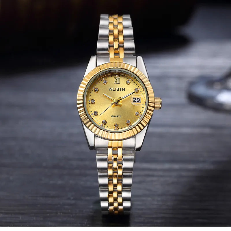 Reloj Hombre  Men Women  Diamond Clock Automatic Date Saat watches