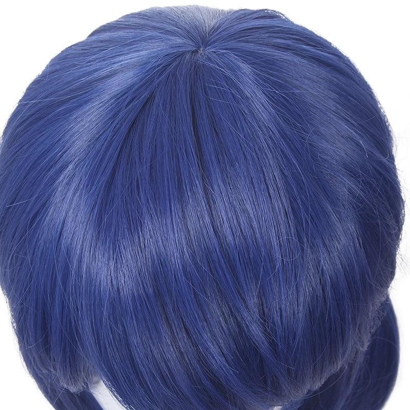 Synthetic Hair Marinette Cosplay Wig Dark Blue Double Ponytails