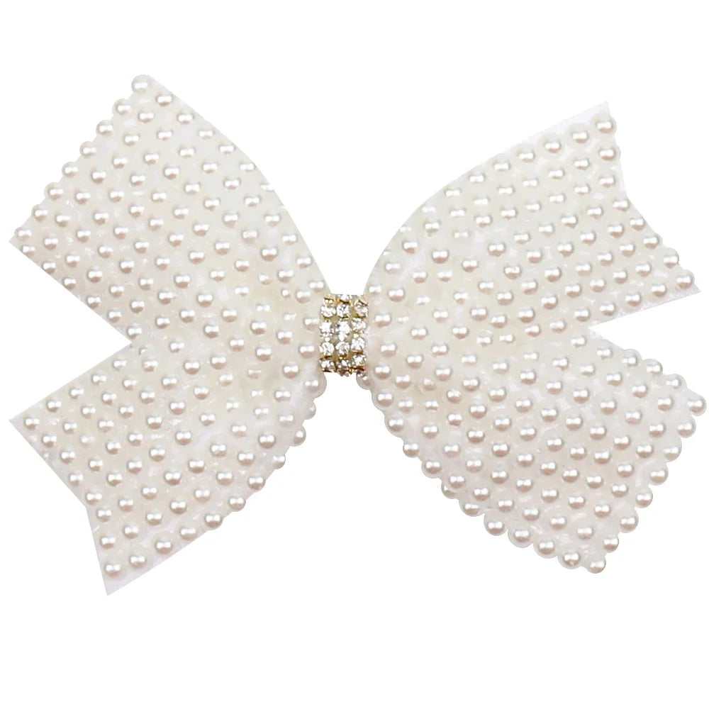 White Pearl Hair Bows With Hair Clips for Girls Hairpins Hair Accessories