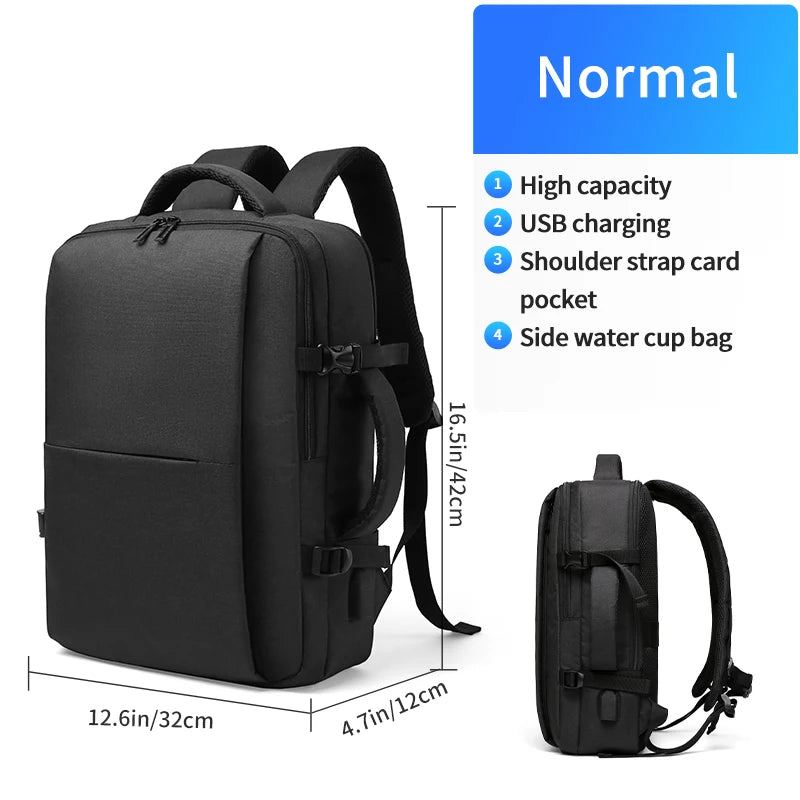 Travel Double Compartment USB Charging Backpack