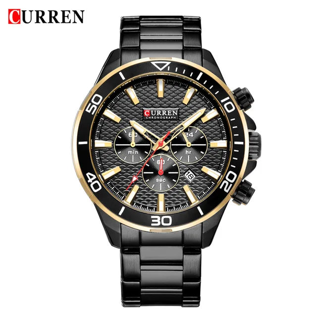 Men's Watch Waterproof Steel Strap Business Watches Men Wrist Montre Homme