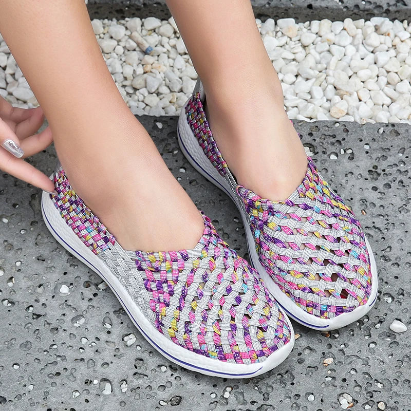 Women Shoes Flats Summer Breathable Sneakers Casual Loafers