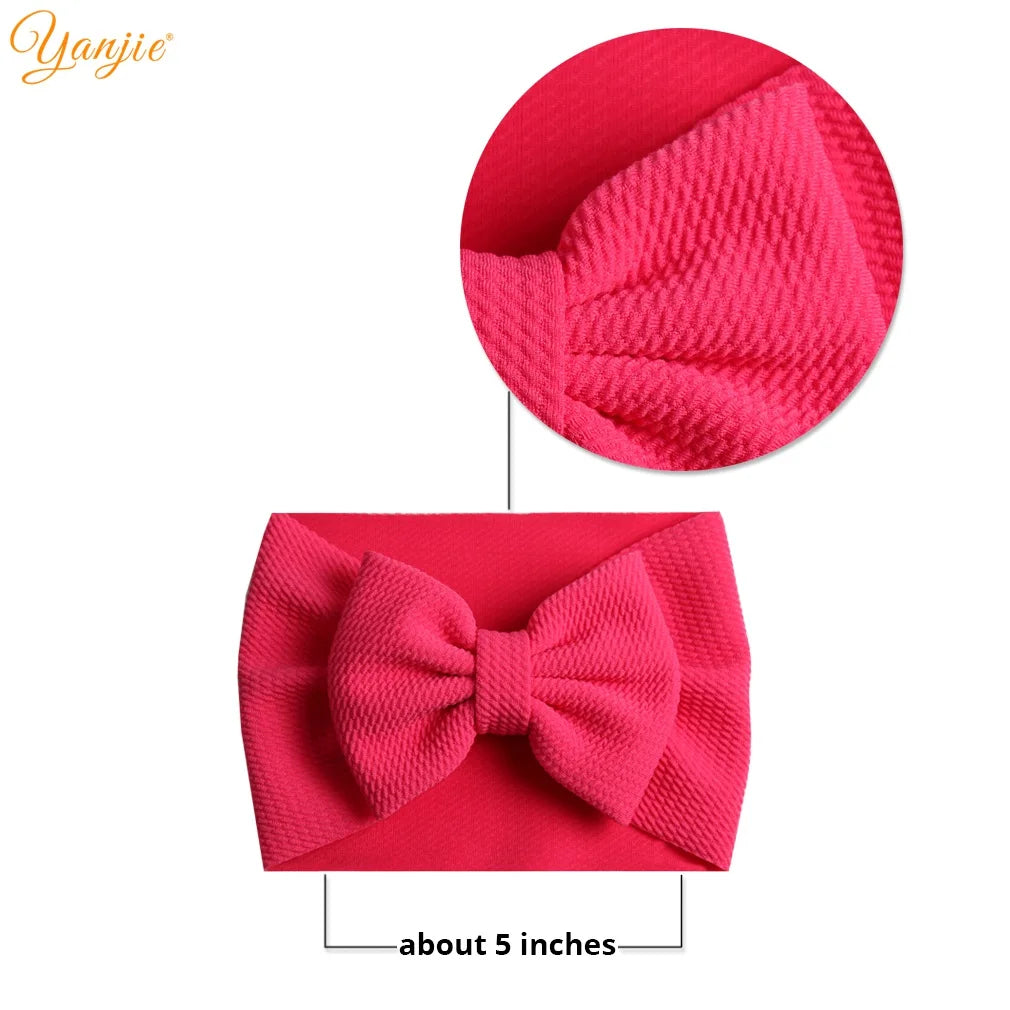 New Turban Fashion 5'' Hair Bows Headband for Kids Headwrap