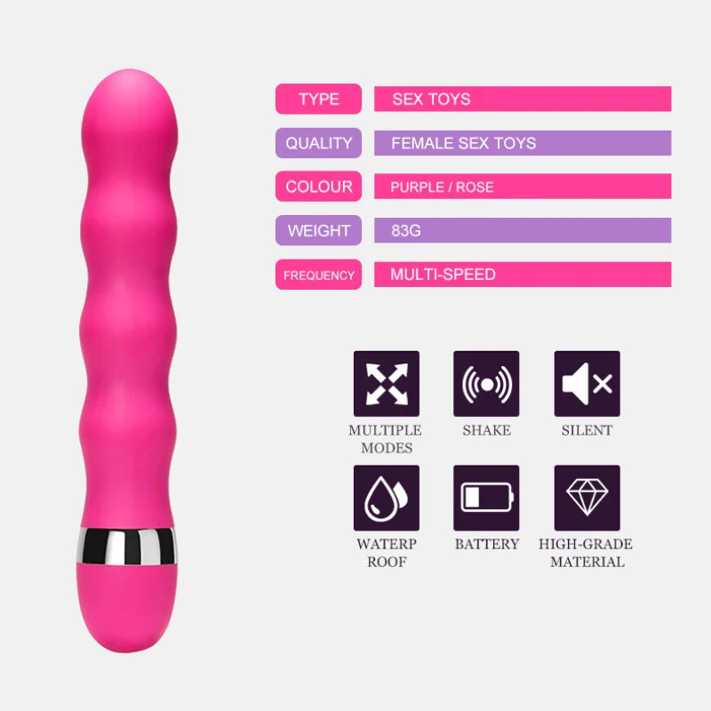 Multi-Speed G Spot Vagina Vibrator Clitoris Butt Plug