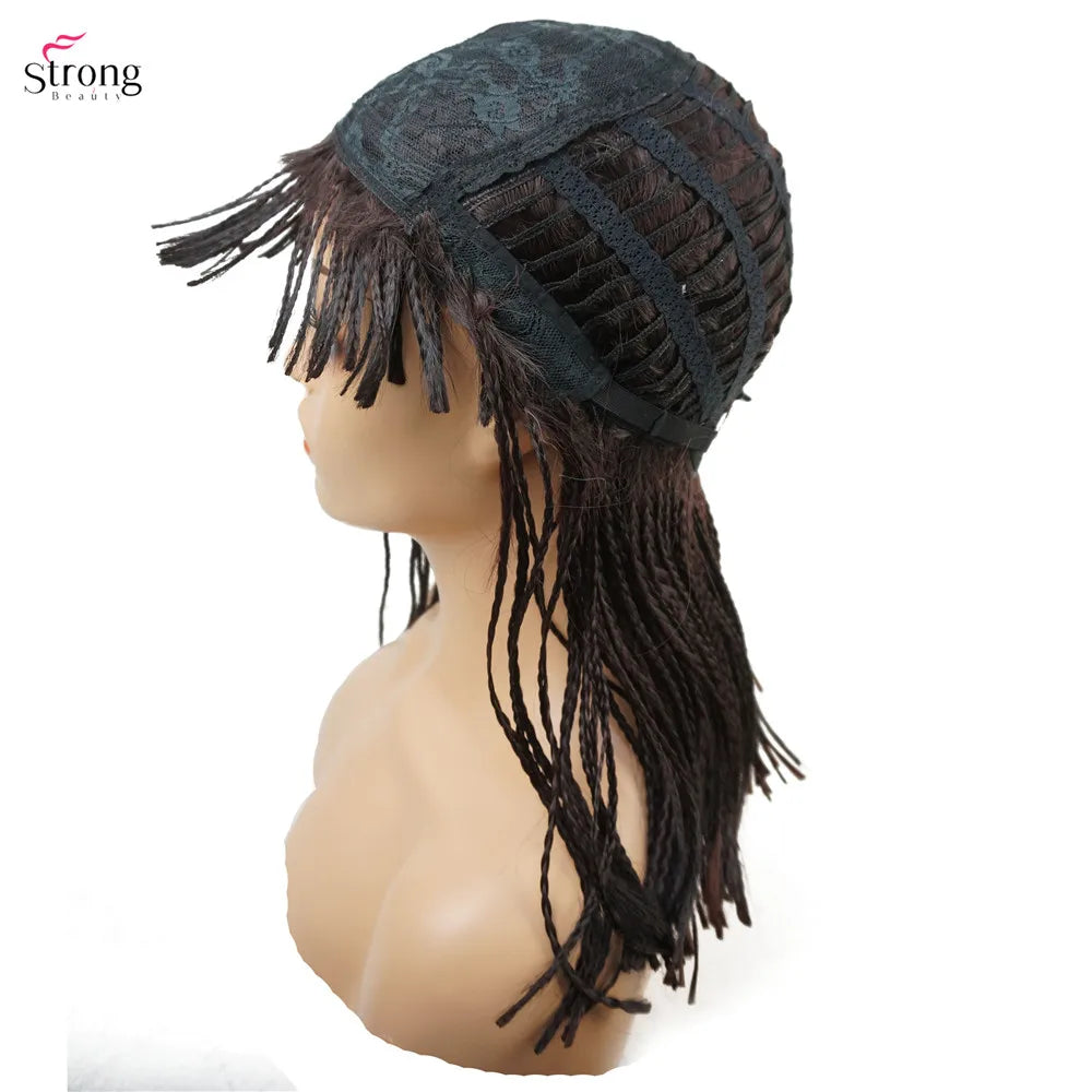 Women's Synthetic Wig Braided Box Braids Wigs for African American Women