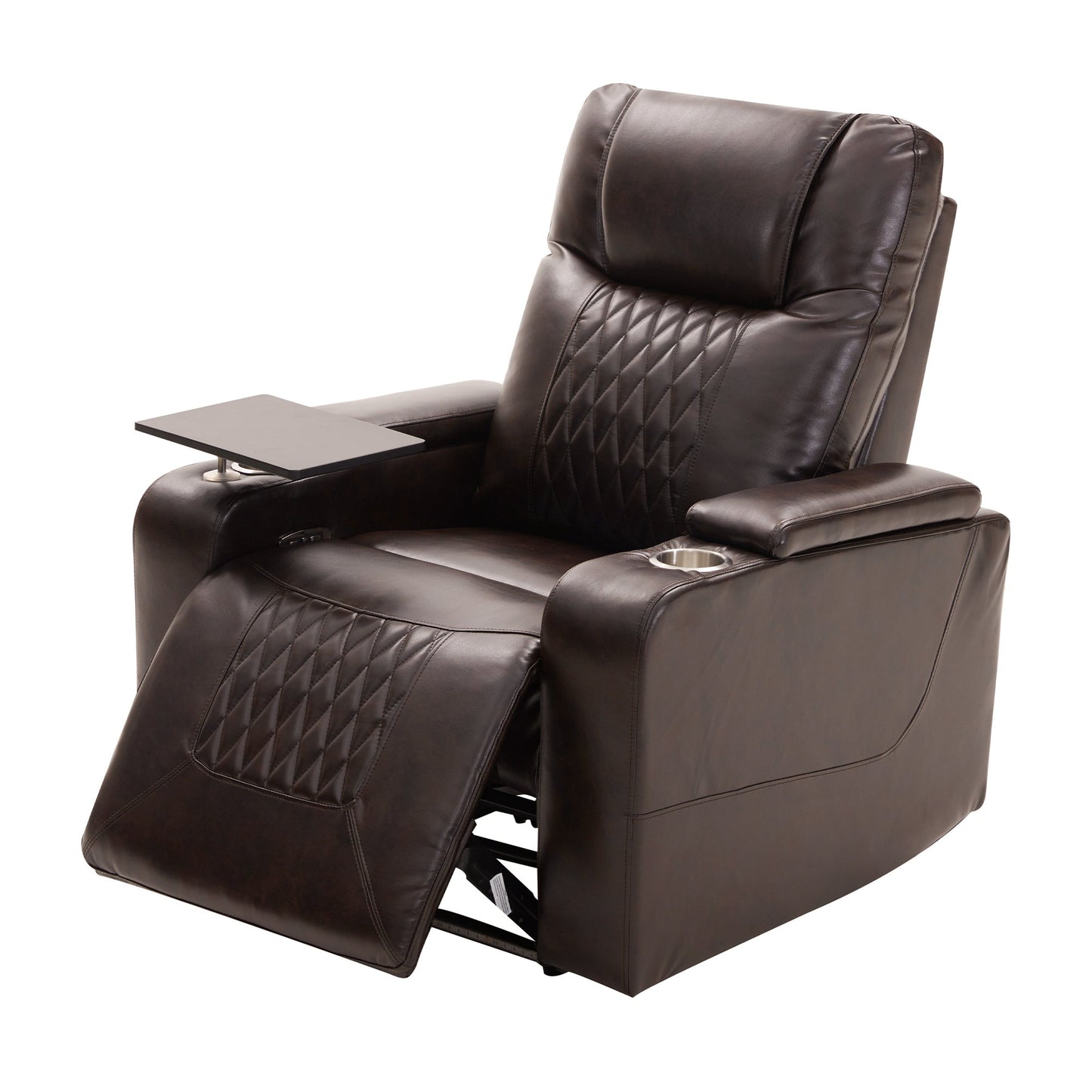 Power Motion Recliner With USB Charging Port and Hidden Arm Storage