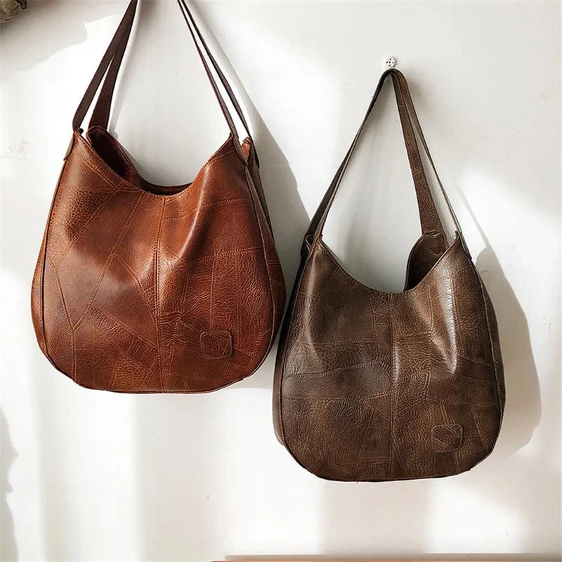 Vintage Leather Luxury Handbags Women Bagsy Tote Bags for Women