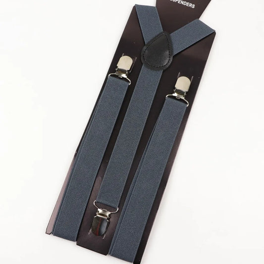 Solid Color Man's Belt Men Women Suspenders Polyester Y-Back Braces Adjustable