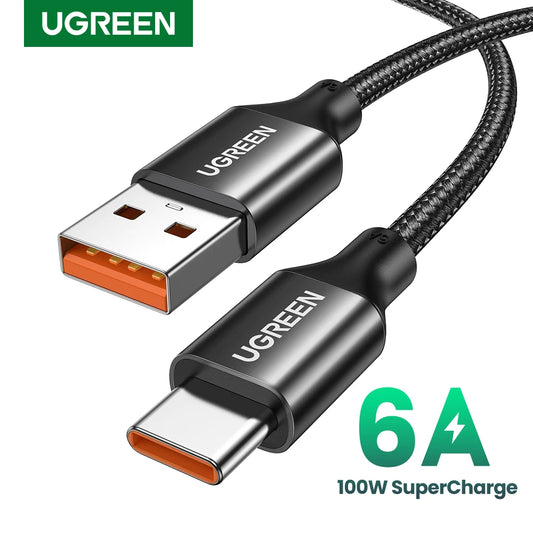 UGREEN 6A USB Type C Cable for Huawei Mate Fast Charging Cord Cable for Xiaomi