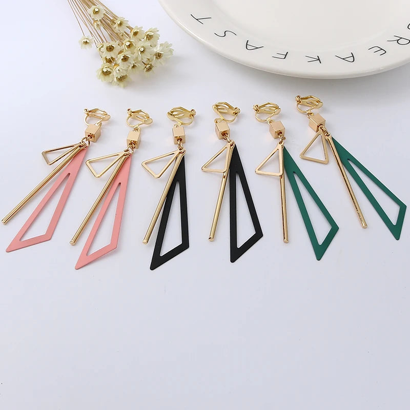 s Without Piercing Retro Female Tassel Long Women Ear Clips Jewelry