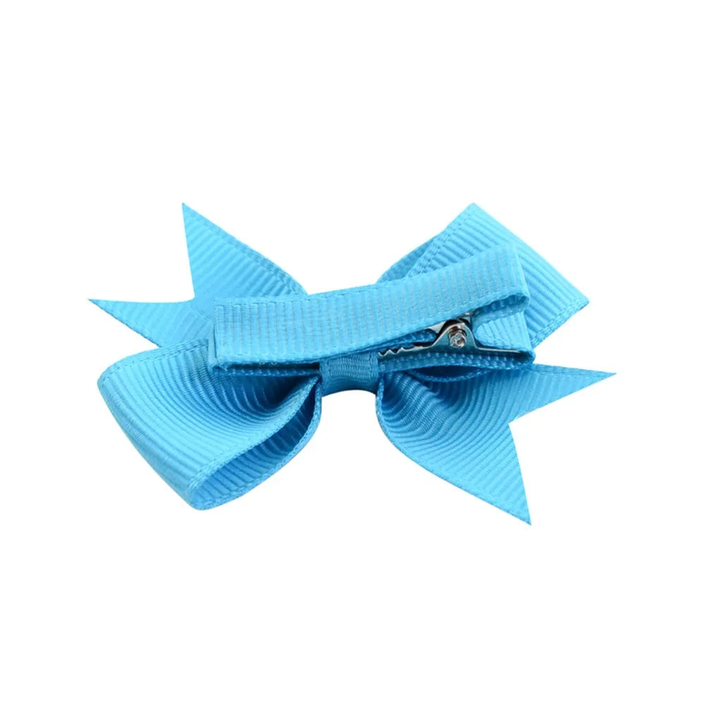 1 Pcs Tiny 2" Pinwheel Hair Bows Alligator Clips Hair Pin