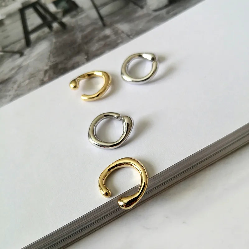 Round Ear Cuff Minimalist Cartilage Earrings Women Simple Jewelry