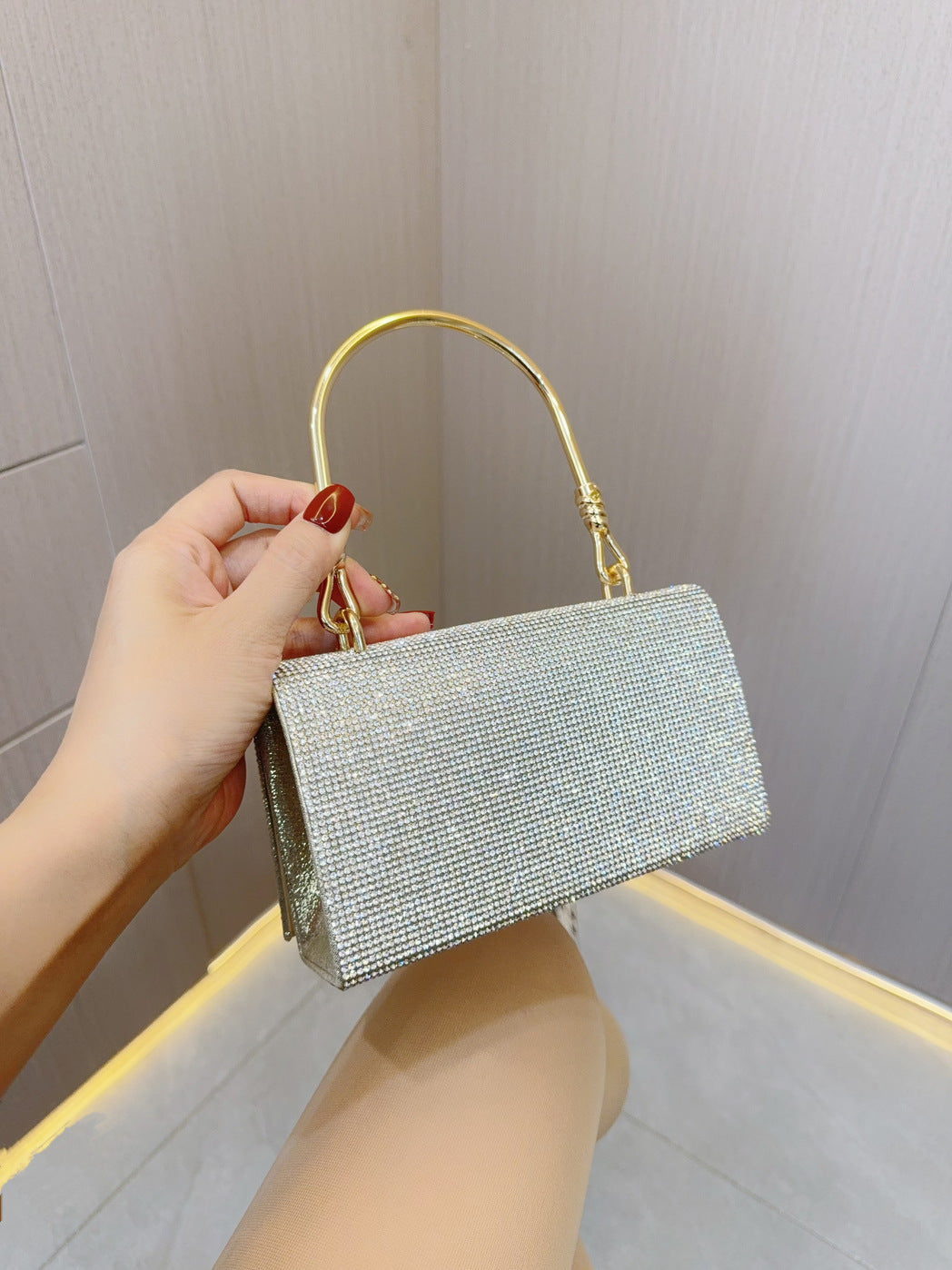 Rhinestone Evening Bag Wedding Birthday Banquet Party Purse Clutch Bag