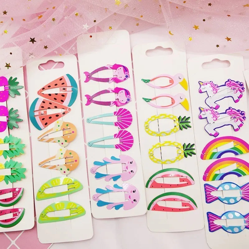 New Printed Cute Fruit BB Clips Hairpins Girls Hair Accessories