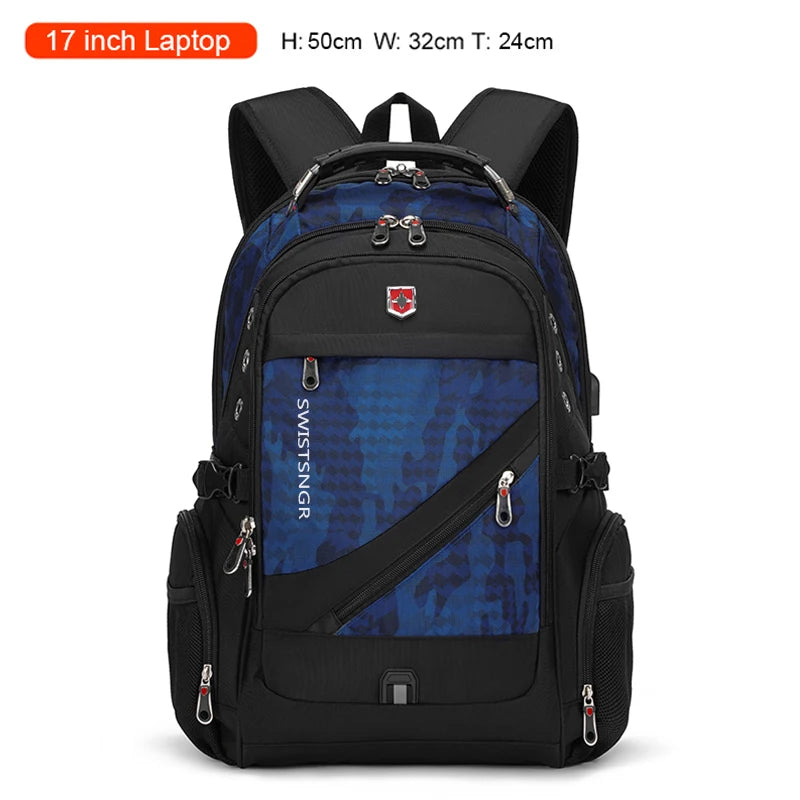 Waterproof 17/20 Inch Laptop Backpack Men Airplane Travel Backpack