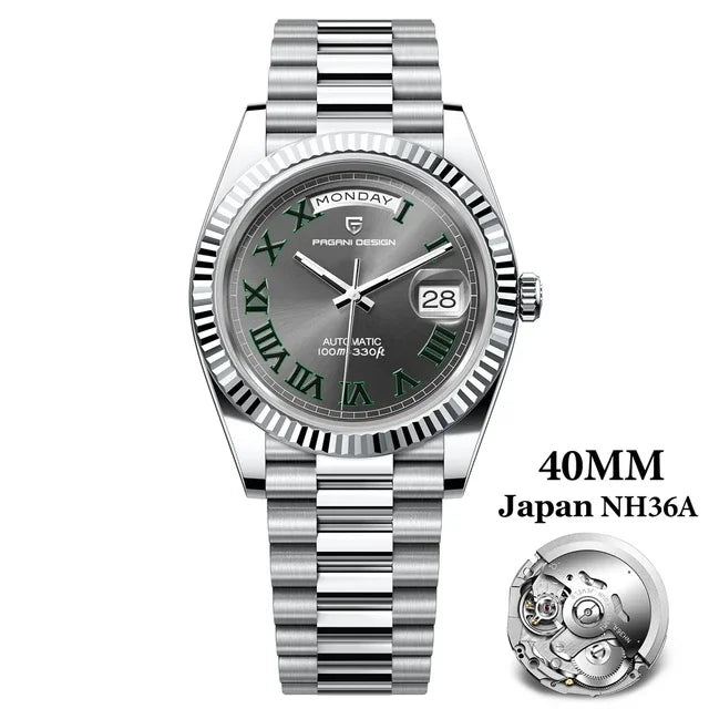 Sapphire Glass Date Wristwatch Men's  Automatic Mechanical Waterproof Watches