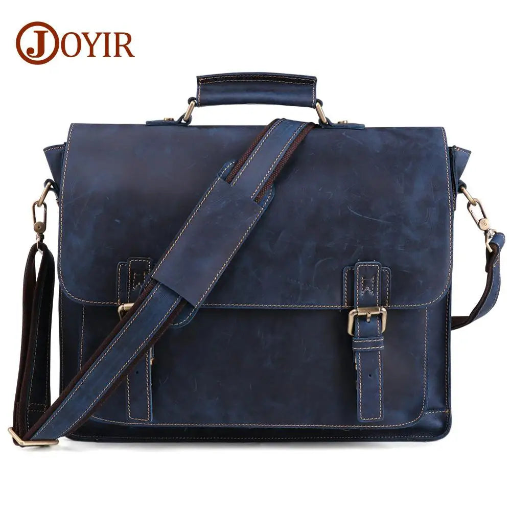 Vintage Men's Briefcase Leather Messenger Bag Men Business Office Handbag