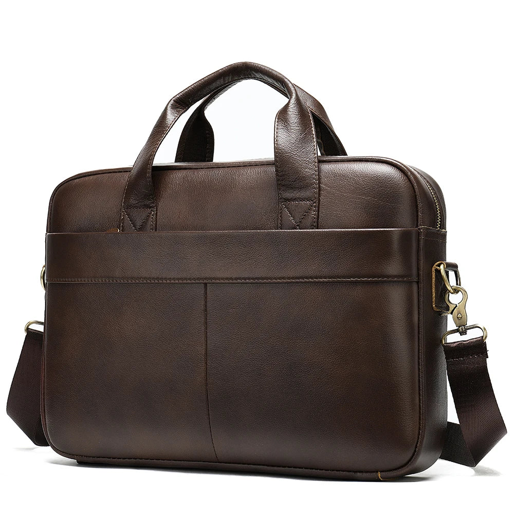 WESTAL Men's Briefcase Men's Bag Genuine Leather Laptop Bag