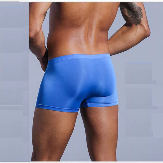 Very Thin Men's Underwear Nylon Ice Silk Boxers Double Bagged Boxers