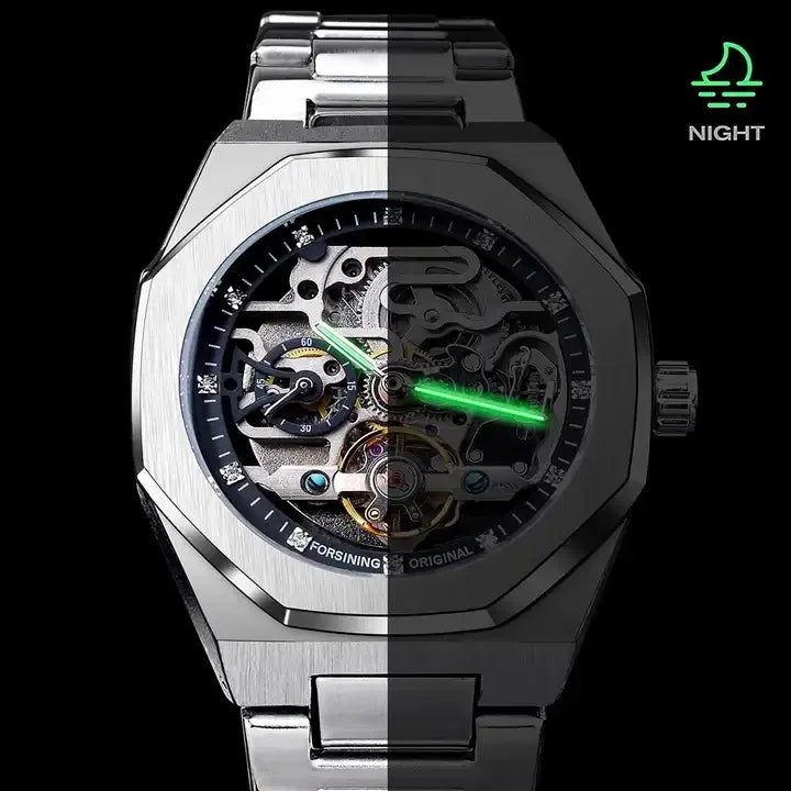 Waterproof Skeleton Mechanical Watch