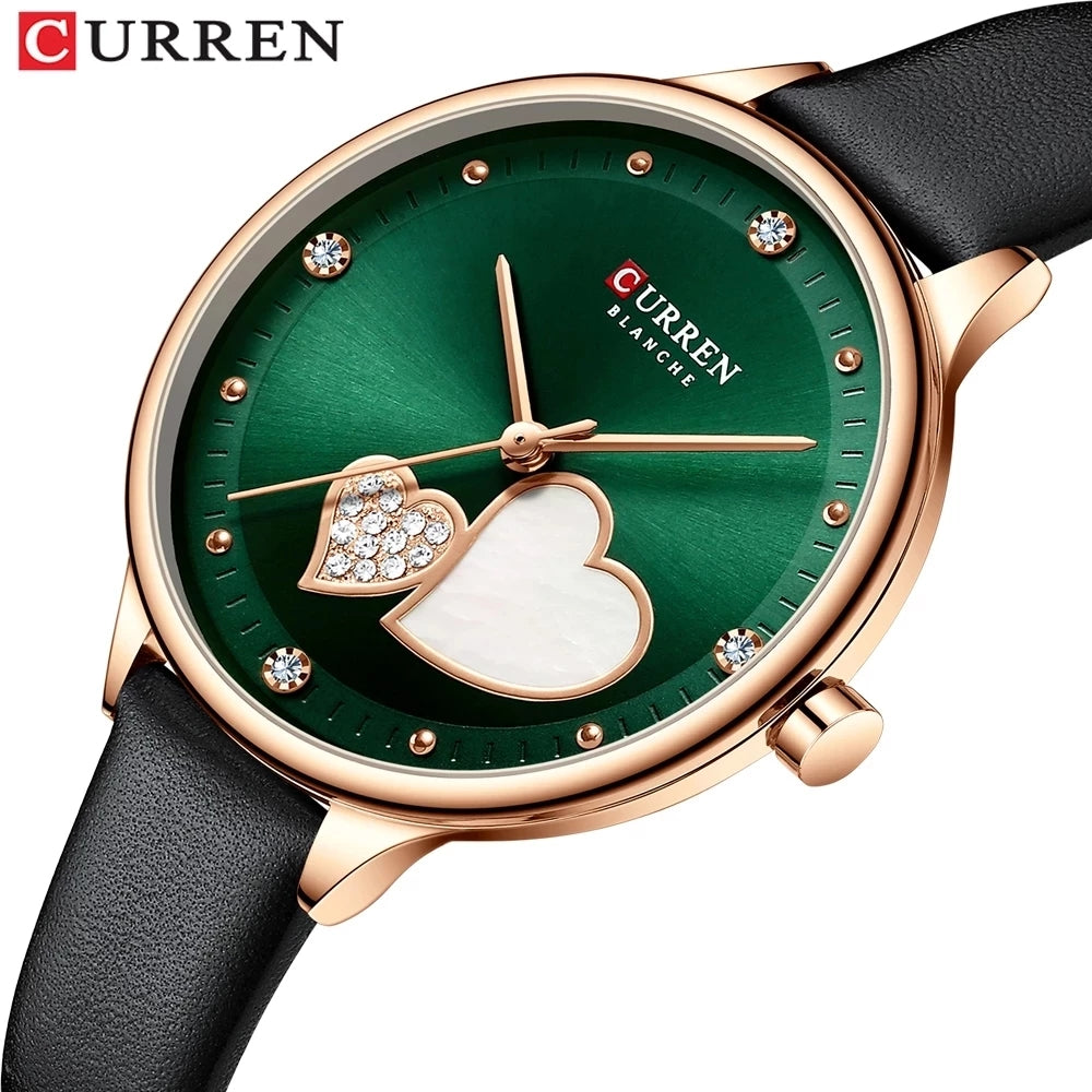 Thin Leather Watches  Fashion Rhinestone Elegant Female Clock Wristwatches