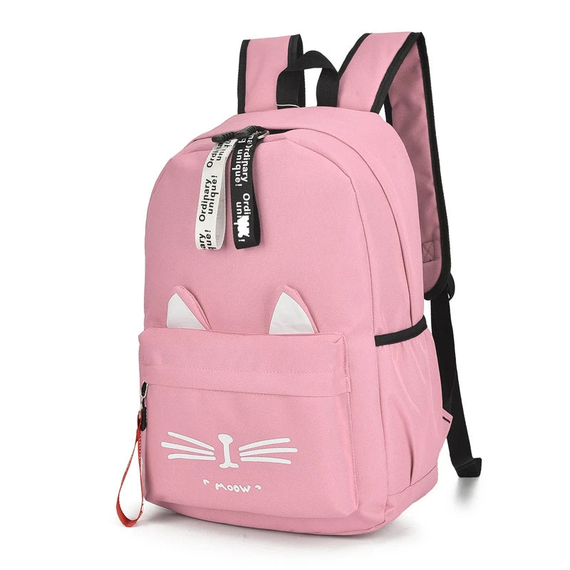 New Both Shoulders Girls Backpack Lovely cart ears bagpack