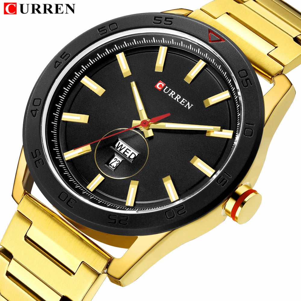 Waterproof Men Wrist Watches Fashion Quartz Full Steel Men's Wristwatches