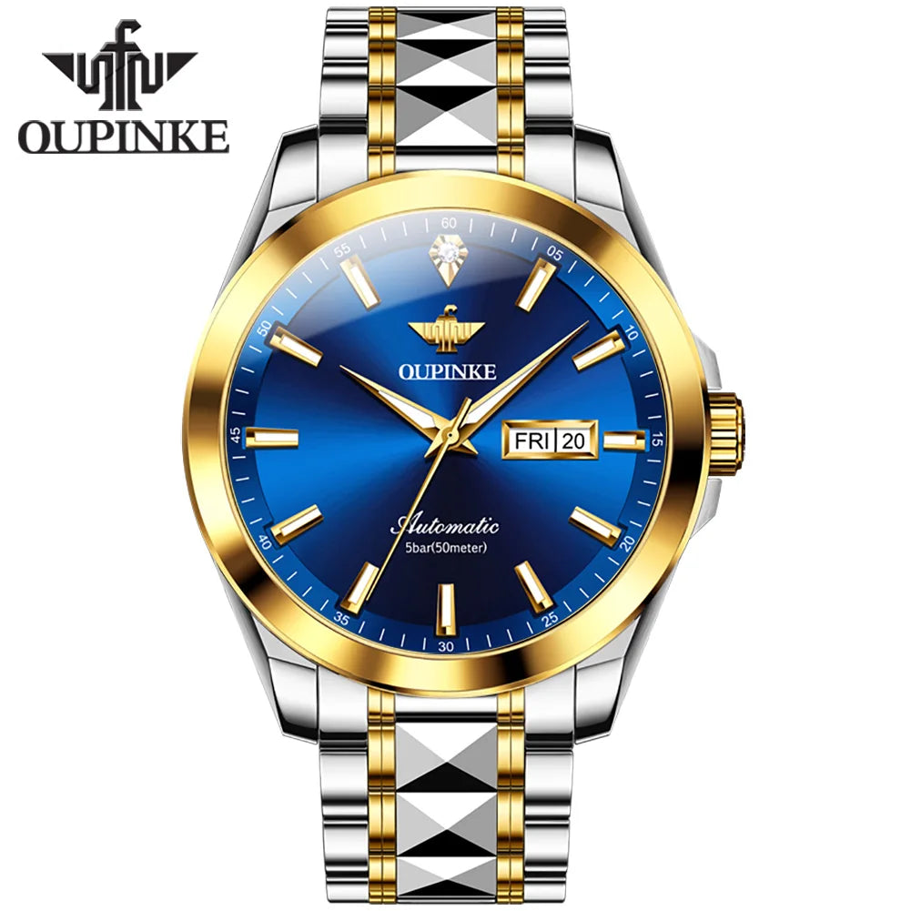 Sports  Waterproof Men Automatic Mechanical Watches Gold Wrist Watch