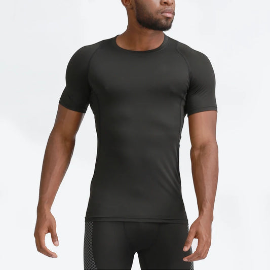 Short Sleeve Men's Athletic Running Compression Training T Shirts Tops