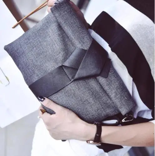 Women Day Clutches Bow Leather Crossbod Bags