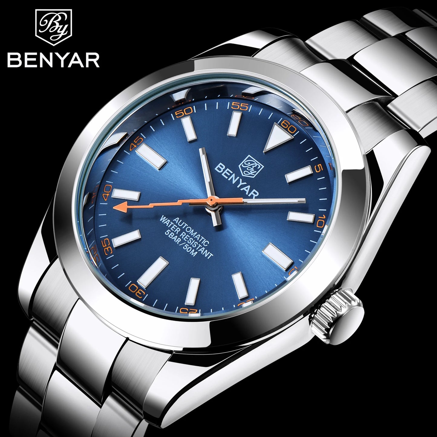 Mens Mechanical Automatic Watch Sport Stainless Steel Watch