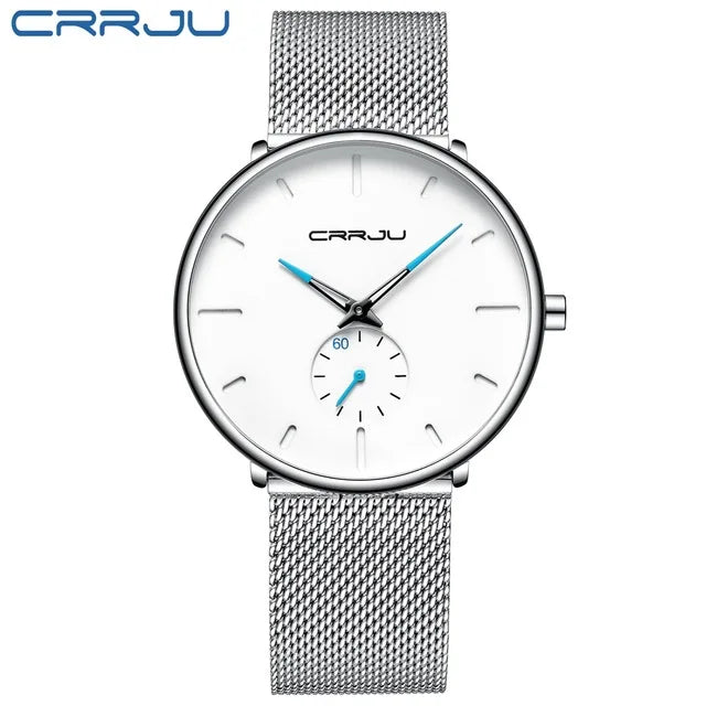 Quartz Casual Sports Wristwatch Waterproof Mesh Band Men Watches Clock