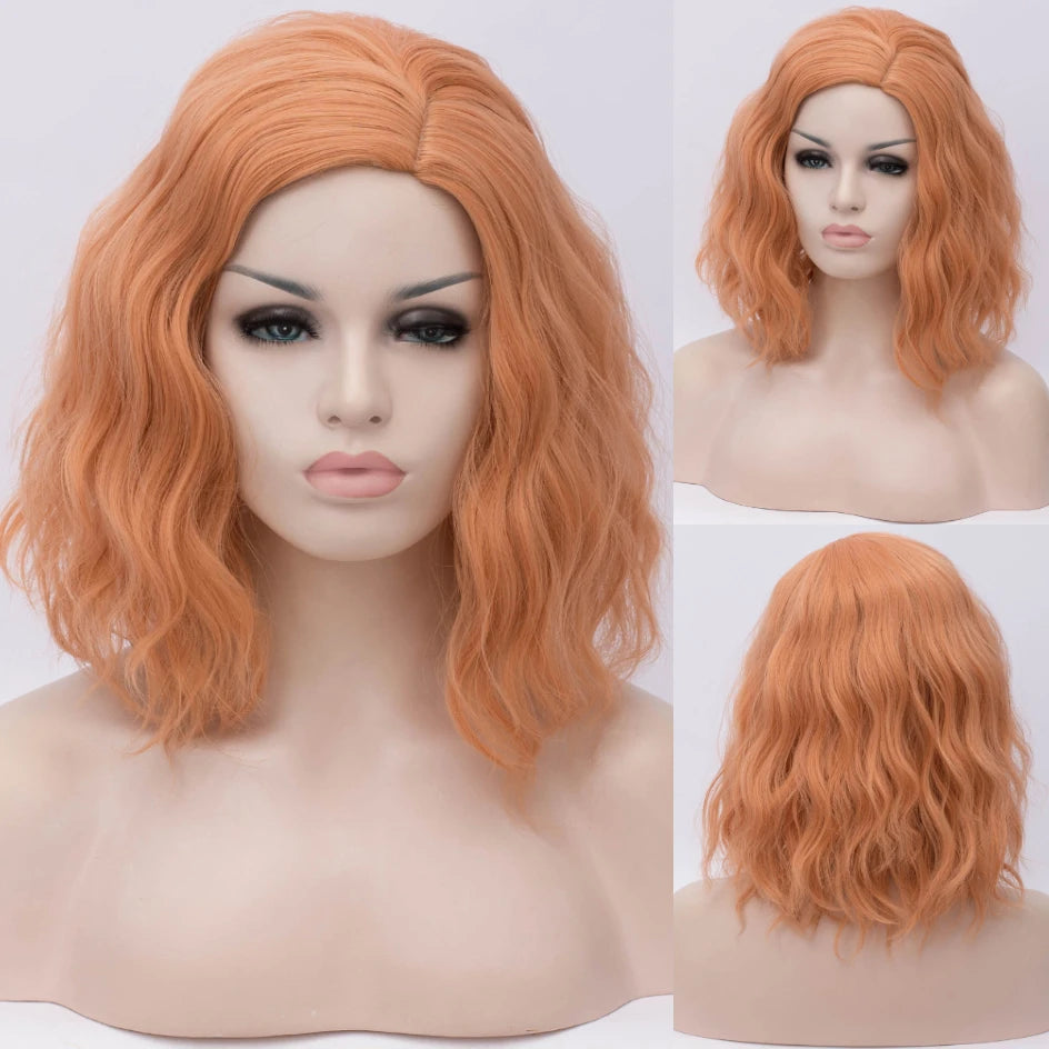 Woman Green Wigs Short Curly Heat Resistant Synthetic wig