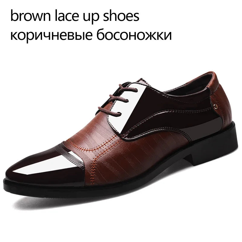 New Classic Leather Men'S Suits Shoes Fashion Slip on Dress Shoes Men Oxfords