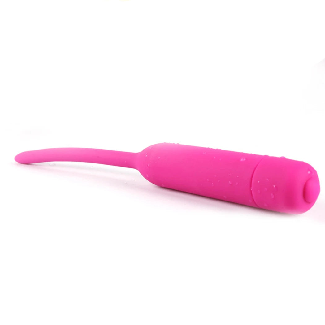 Sounding Urethral Vibrator Male Masturbator Silicone Vibrating Penis Plug